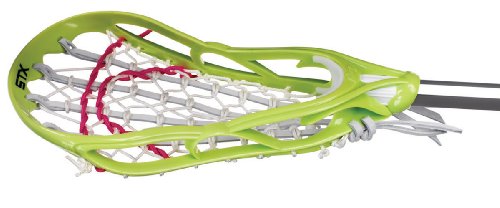 STX Racy Women's Complete Lacrosse Stick With AL6000 Shaft and Channel V Stringing, Lime