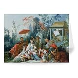 The Chinese Garden, c.1742 (oil on canvas) .. - Greeting Card (Pack of 2) - 7x5 inch - Art247 - Standard Size - Pack Of 2