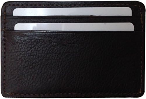 Texan Bullz Men's Slip Pocket Credit Card Holder (Brown)