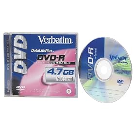 1-pack DVD-R Media 4.7GB Datalife+ Branded for General Use 1x/2x