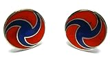 USAF USA Air Force Red & Blue Old School Logo Cufflinks