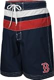 Boston Red Sox Navy Striped Swim Trunks