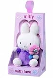 Purple Miffy Holding Flower 14cm and With Love Message