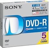 Sony DVD-R 4.7GB �ǡ����� 16��®�б� �ۥ磻�ȥץ�󥿥֥� 5��ѥå� 5DMR47HPSH
