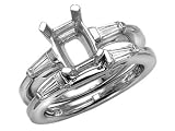 0.50 cts Baguette Diamonds Wedding Set - Platinum, 14kt White or Yellow Gold