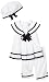 Rare Editions Baby-Girls Infant Nautical Capri Set With Hat, White/Navy, 12 Months