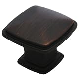 Cosmas 4391ORB Oil Rubbed Bronze Cabinet Hardware Knob - 1-1/4 Inch Square