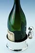 SILVER WINE HOLDER WITH STOPPER