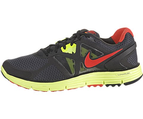 Nike Lunarglide+ 3 Mens Running Shoes Anthracite/Chilling Red-Black-Volt 454164-016-10.5