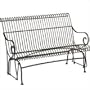 Veranda Gliding Bench - Wrought Iron Patio Furniture