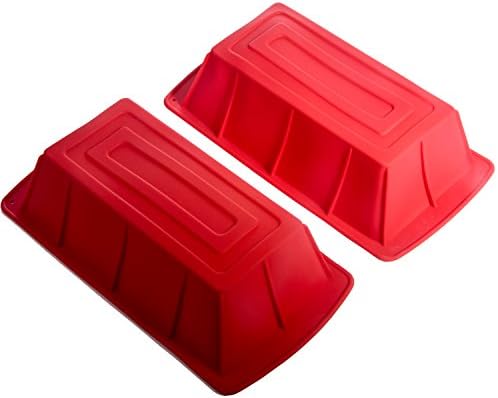 Cooking Classics 10-inch Silicone Loaf Pan,set of 2,red