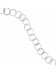 Genuine 14K White Gold Wg Circle Bracelet 7.5 Inches 2 Grams Of Gold 100% Satisfaction Guaranteed.