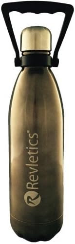 Revletics 1.0L Stainless Steel Insulated Water Bottle/Beer Growler, BPA-Free - Gunmetal