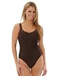 Chocolate Brown Swimsuit 1 Piece Womens Sexy Swim wear Caribbean Sand Size 10