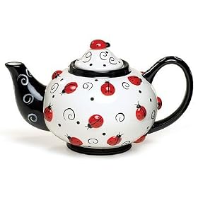 Buy Ladybug With Swirls Teapot For Kitchen Decor And Teas
