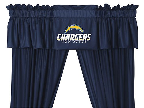 NFL San Diego Chargers - 5pc Jersey Drapes Curtains and Valance Set