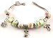 Olivia - Bracelet Charm breloques trèfle Amélie taille à choisir, compatible Pandora Troll, double fermeture - Livraison Gratuite possible - avec Pochette Cadeau