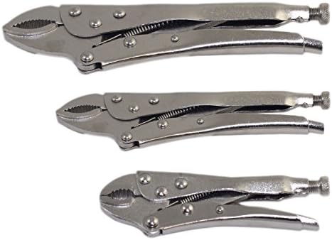 Set of 3 Jaw Locking Pliers in Assorted Sizes