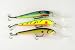Lot of 3 Medium Diving 4.7 Fishing Lure Minnow Crankbaits for Northern Pike, Walleye, and Largemouth Bass