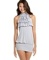 Fleurish Sleeveless Banded-Hem Ruffled Dress