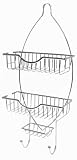 Aquatico Liana 2-Tier Shower Caddy, Chrome