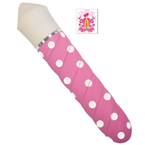 Fancy Polka Dot Travel Size Vibrator Dildo Adult Sex Tools for Women Men Couples & Original Artwork Chinese Love Spell Symbol Pocket Card Gift Set