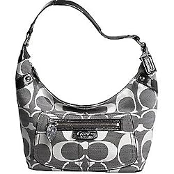 Coach Penelope Shantung Shoulder Hobo Bag 13291 Black