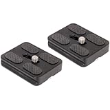 SET OF 2 Replacement Quick Release Plates for the MeFoto A1350Q1W Roadtrip Travel Tripod Kit (White)