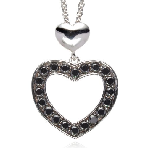 Rafaela Donata Love Collection Damen-Anh&auml;nger  Herz 925 Sterlingsilber Zirkonia schwarz 60 Preisvergleich