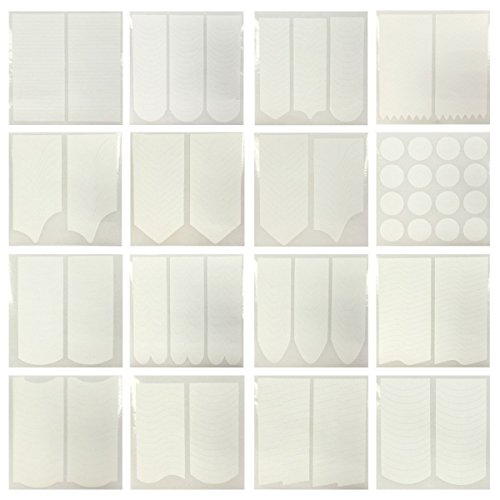 32 Sheets AllyDrew Nail Art Nail Guide Stickers Nail Tip Stickers Nail Stencil Stickers, 16 Designs (2 sheets each design)