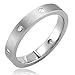 Men's Stainless Steel Diamond Band Ring (H