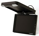 Brand New Tview T1225fdir 12 Inch Thin Tft Flip Down Ceiling-mount Car Monitor with Twin Dome Lights, 45 Degrees Swiveling Action, and Built in Ir Transmitter and Amazing Resolution and the Best Features **New 2008 Model with Extra High Resolution**