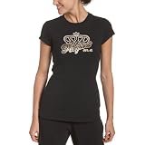 adidas Women's Bling Short Sleeve Logo Tee,Black,Large