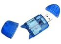 Rydges USB 2.0 Kartenleser für SD SDHC MMC Karten Speicherkarten (blau)