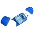 Rydges USB 2.0 Kartenleser f�r SD SDHC MMC Karten Speicherkarten (blau)