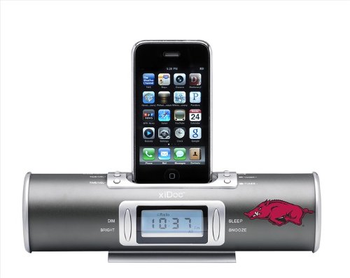 NCAA Arkansas Razorbacks XiDoc iPod Docking Station/Clock Radio
