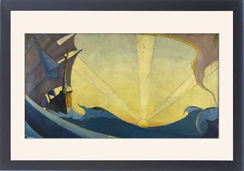 Framed Prints of Tea clipper Cutty Sark at sunset from National Maritime Museum
