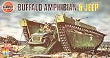 Airfix A02302 1:76 Scale Buffalo Amphibian and Jeep Military Vehicles Classic Kit Series 2 - B0002HZW4K
