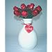 Red Sweetheart Chocolate Roses "Simply Said" Gift Vase (1 Doz)