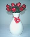 Red Sweetheart Chocolate Roses "Simply Said" Gift Vase (1 Doz)