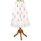 Woodblock Paisley Crinkle Skirt (Petite, Tall & Misses Sizes XS-3X)