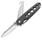 Review Buck 183GY / Buck Alpha Crosslock, Blade and Saw, Steel 420 HC, Nylon-Case
