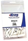 Kreg CAP-WHT-200 White Plastic Plugs 200-Count