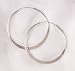 Hammered Sterling Silver Hoop Earrings - 2 Inch