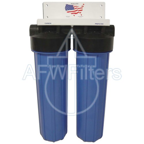 20 2 Stage Big Blue KDF55 Whole House Complete Water Filter System