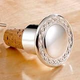 DESIGNED STOPPER AND POURER - SILVER PLATE DESIGNED STOPPER AND POURER - stopper