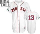 Carl Crawford Jersey: Big & Tall Majestic White Authentic Boston Red Sox Jersey with Fenway Park 100th Year Anniversary Patch