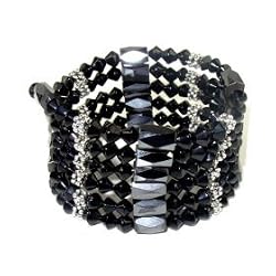Magnetic Wrap Necklace/Bracelet - Black 32 Inches in Length