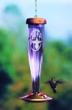 Schrodt Designs Model HBLA-E Amethyst Etched Hummingbird Feeder