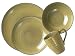PTS America 222 Fifth Studio Khaki 16-Piece Dinnerware Set, Service for 4